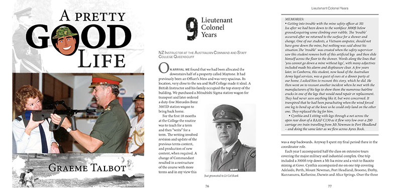 Book designed for self-publishing author leaving a memoir to his family about his very busy military career