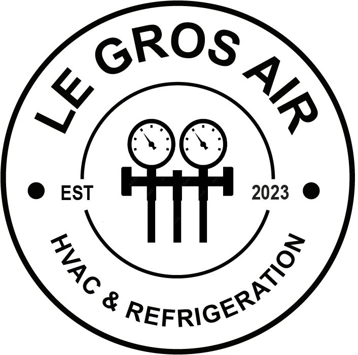 Logo for man setting up new business in heating, ventilation and air conditioning