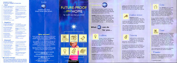 Brochure design for a 'smarthouse' business