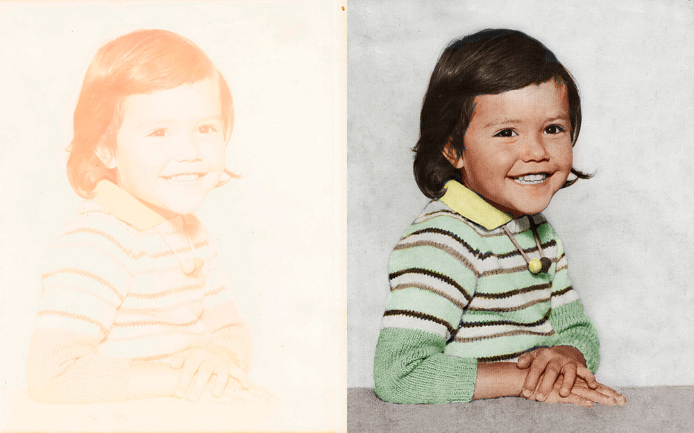 careful photo restoration, recovering faded, torn, marked photos, colour or black and white - it's amazing what can be done