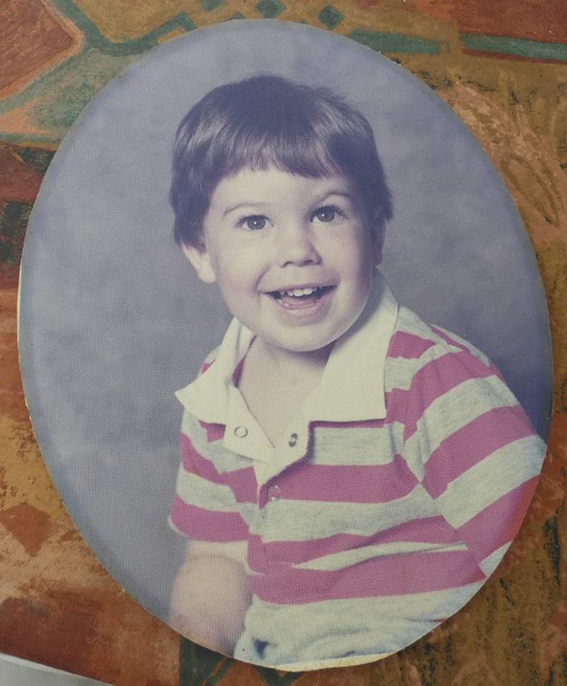faded photo of boy for restoration