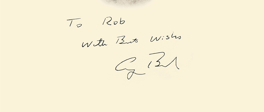 photo restoration recovers US Bush presidential signature. 