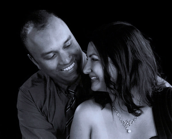 wedding couple gete their precious moment back again in this photo restoration