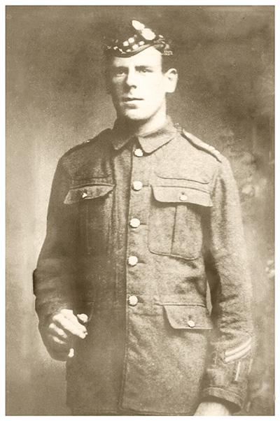 soldier re-emerges from a sun-faded photo