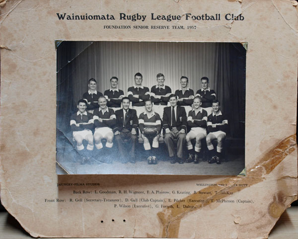old footy photo had seen better days