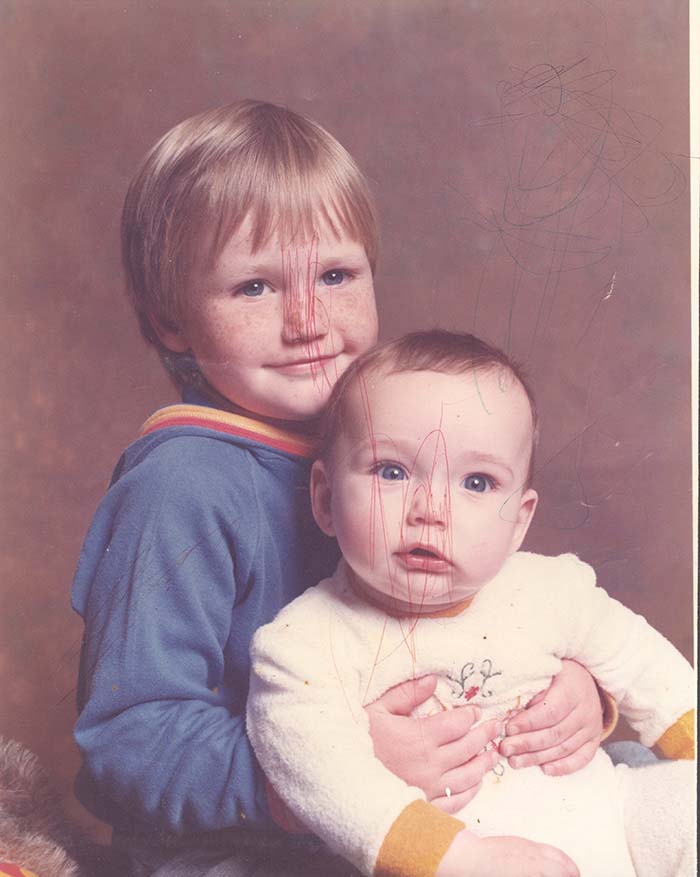 a child with a biro can do a lot of damage to a photo 