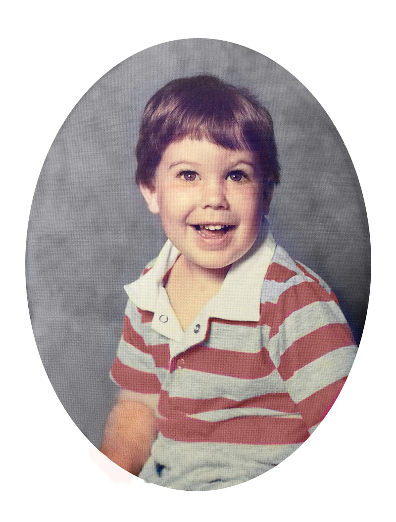 Freshly restored photo of boy