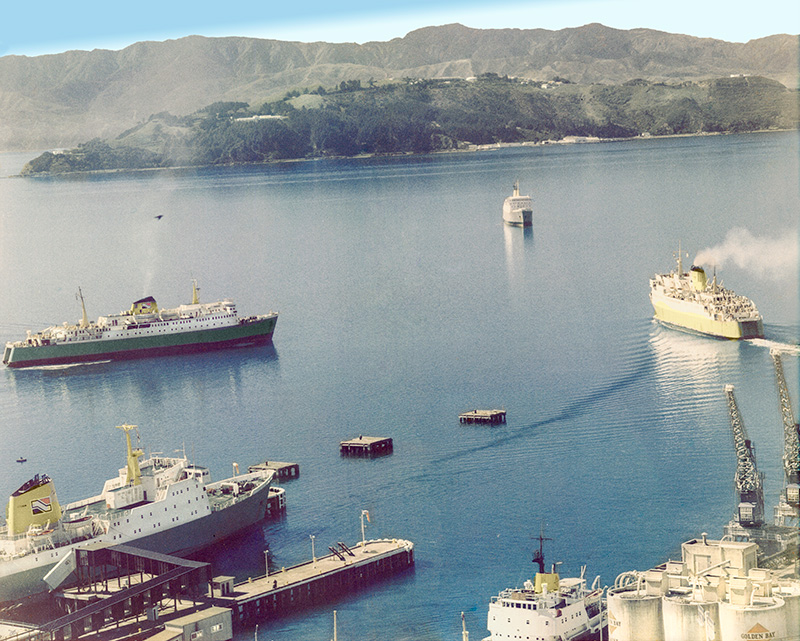 Historic photo of NZ inter-issland ferries  restored and freshened up