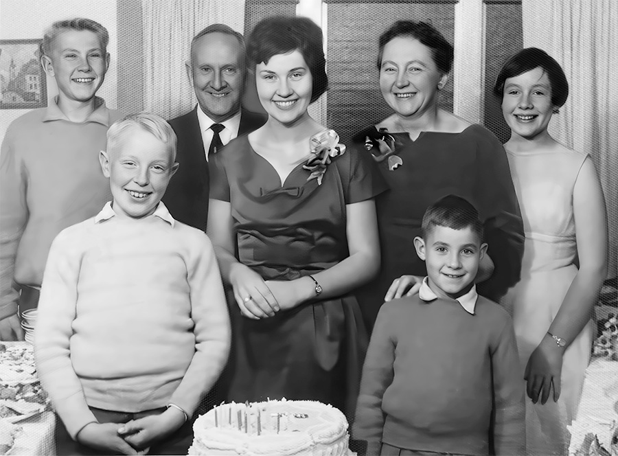 restoring a highly textured photo.
