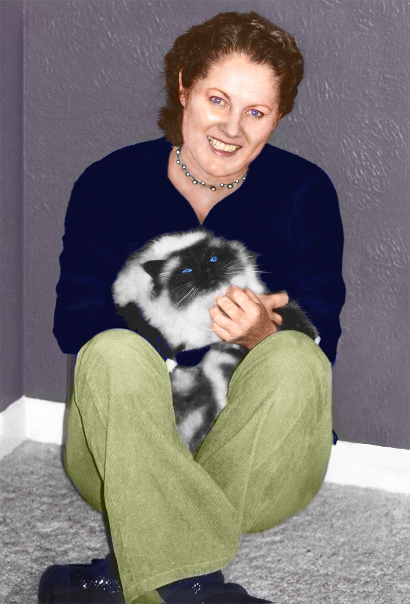 dark sun-damaged photo restored to original state.