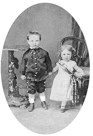 ancestral photo now repaired and restored for use in genealogy book