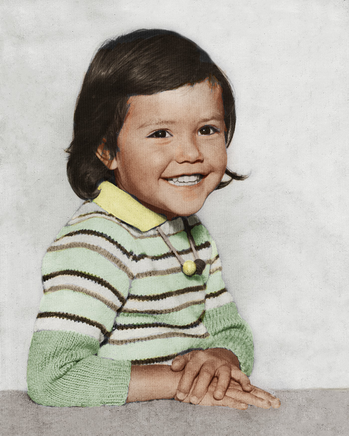 Because this photo was only faded and no badly marked, it was easy to restore
