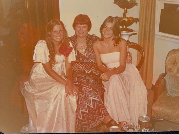 faded small photo of mother and daughters needs restoration