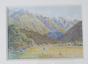 photo of ancestral painting is crooked and needs vibrancy - a task for the photo restorer