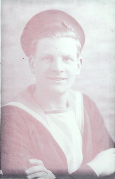 faded sailor in military photo needs to be restored 