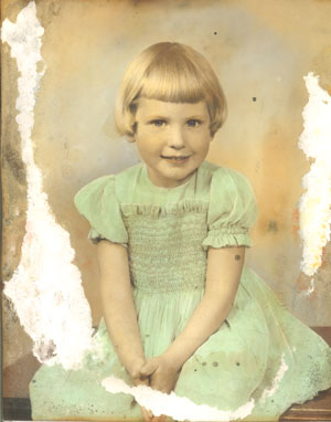 flood damaged photo rescued from the garbage