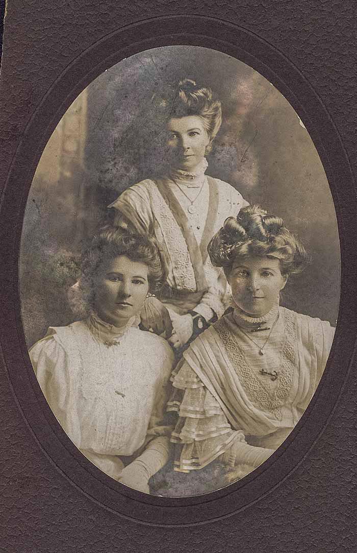 silvering and generations of handling put an oily sheen and blur on this old photo