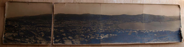 Metre long, dirty, broken photo of Wellington comes in for restoring.